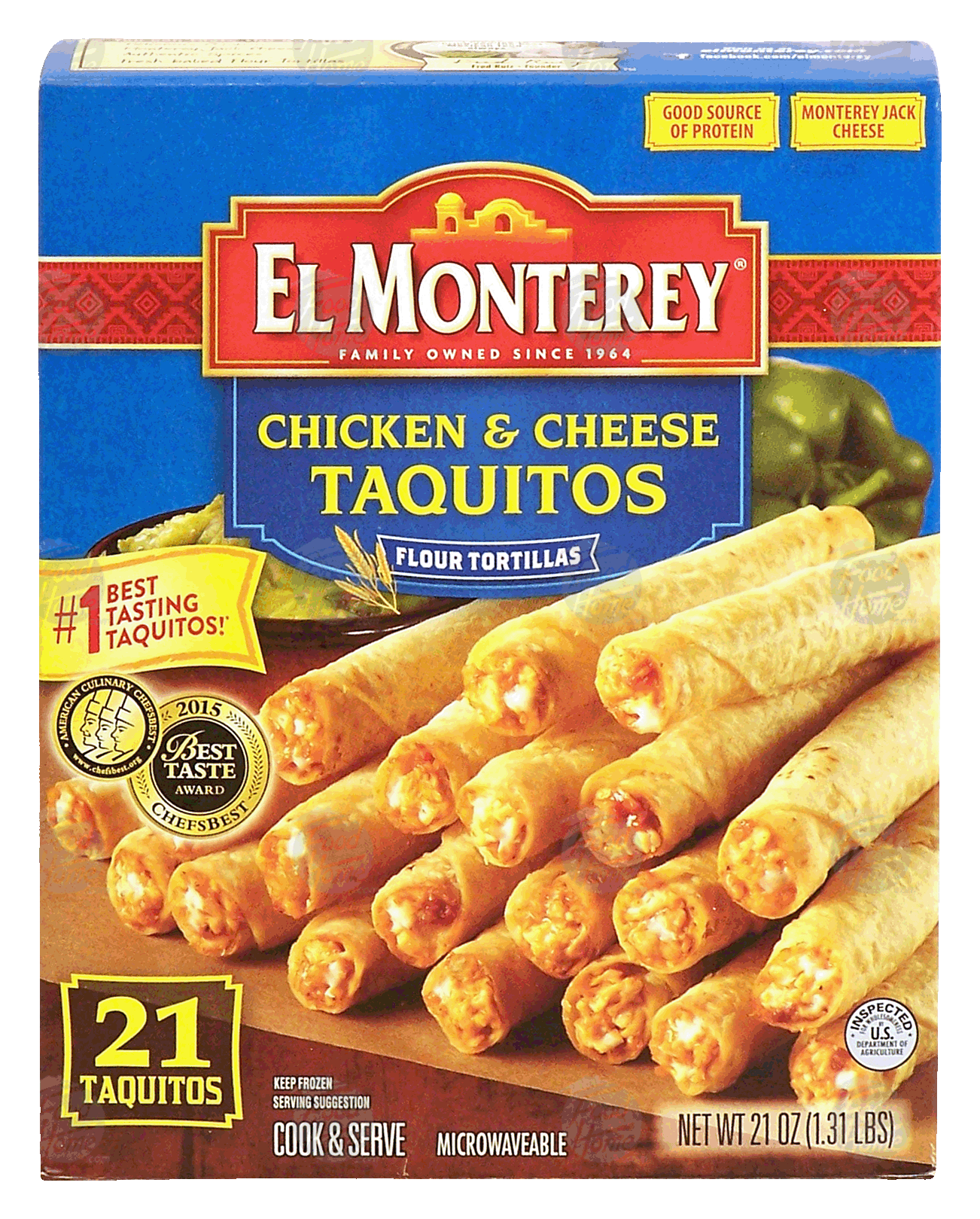 El Monterey  chicken & cheese taquitos, monterey jack cheese, flour tortillas, 21 taquitos Full-Size Picture